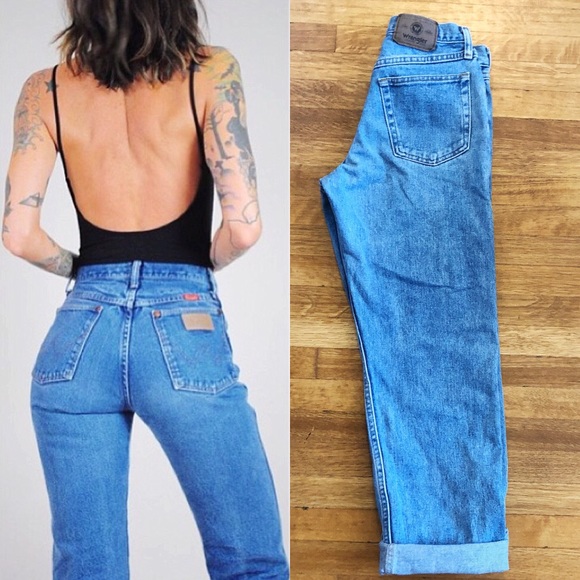 wrangler high waisted mom jeans